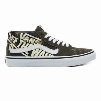 Vans OTW Quarter Sk8-Mid - Miesten Korkeavartiset tennarit - Camo/Violetit/Valkoinen